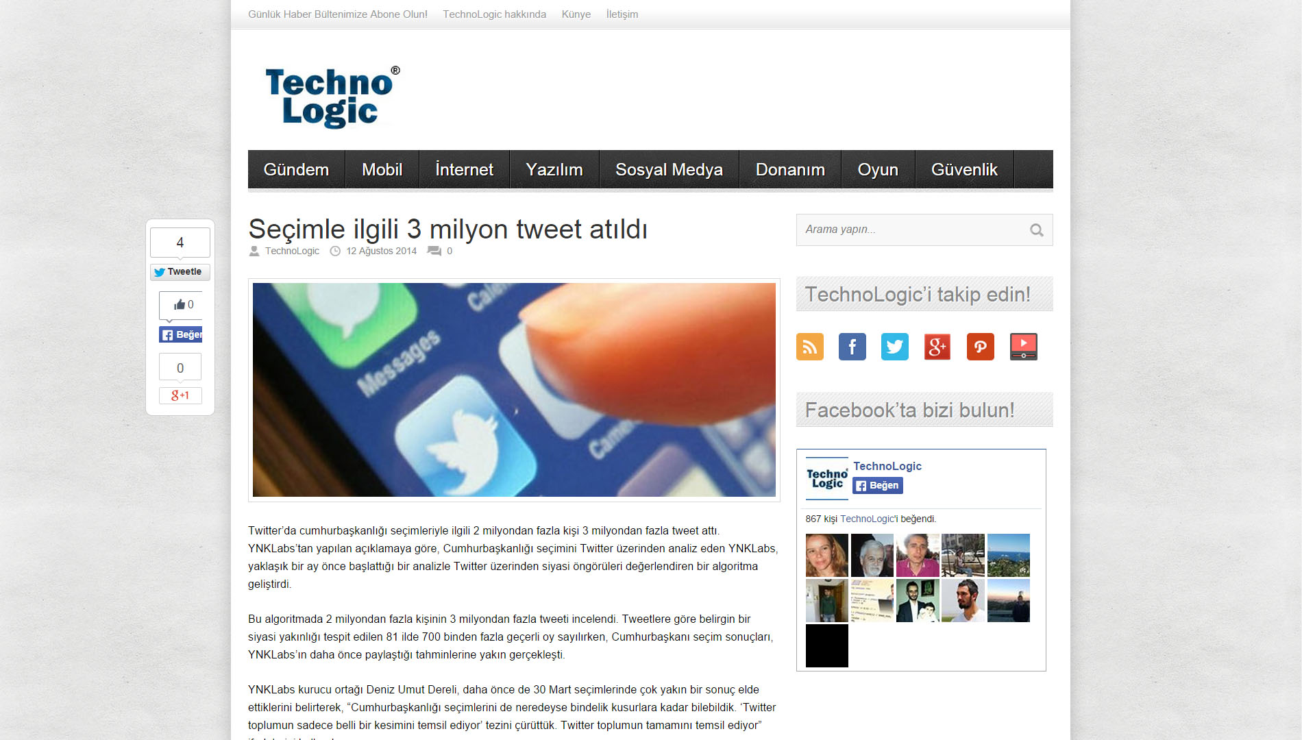 Seçimle ilgili 3 milyon tweet atıldı
