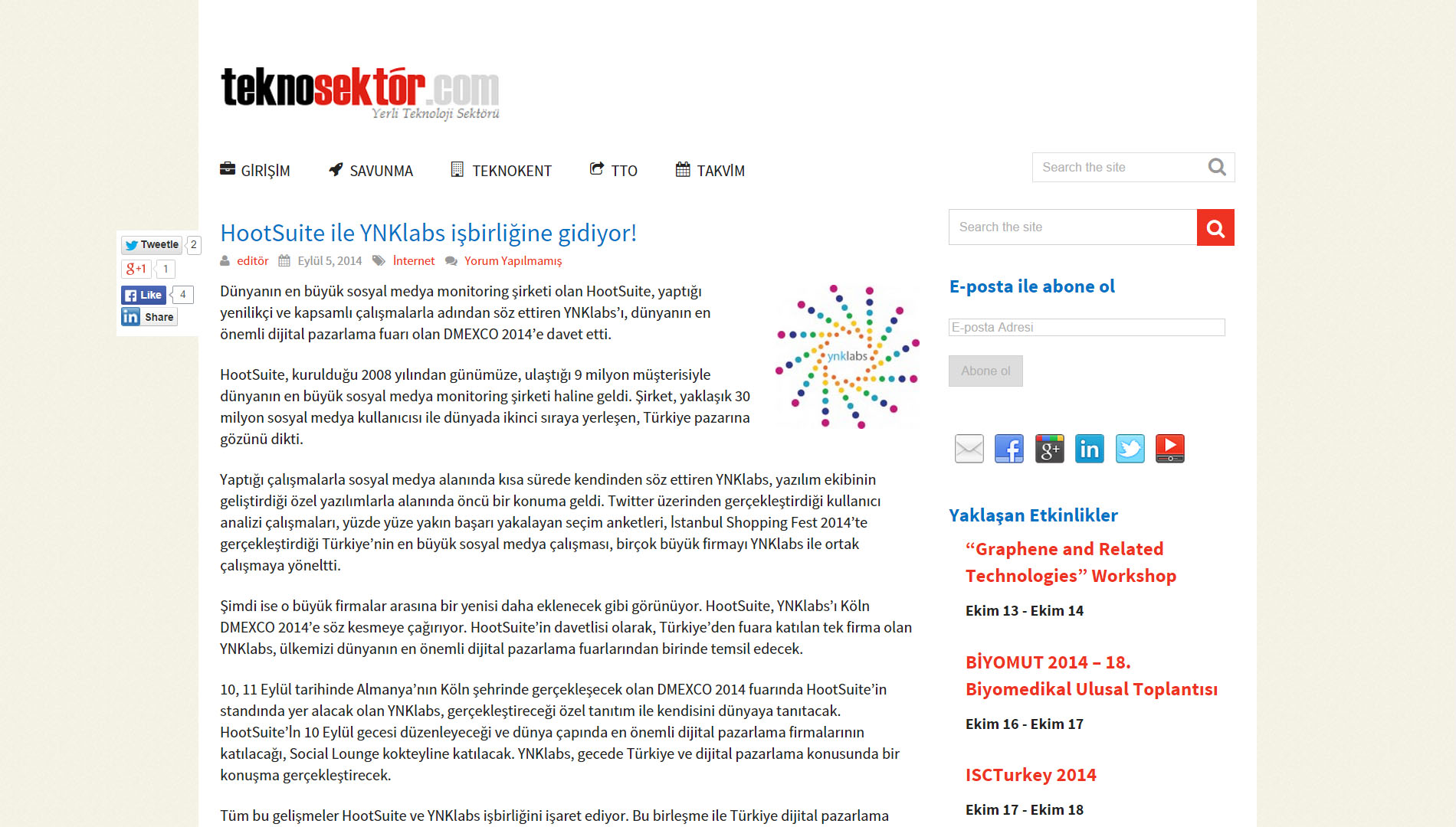 HootSuite ile YNKlabs işbirliğine gidiyor!